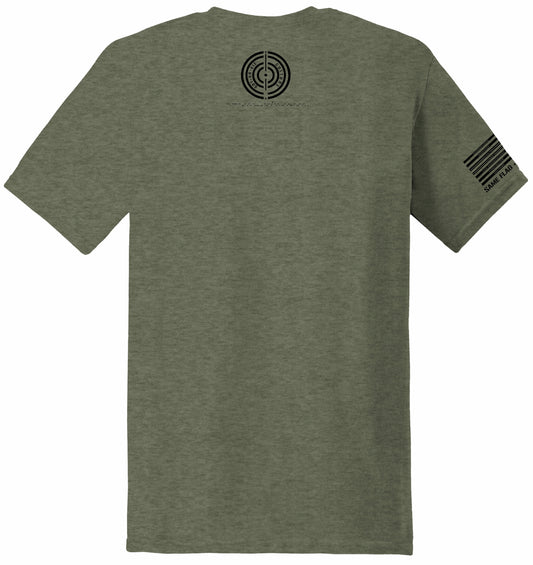 Back of G300 Shirt showing target locker tag