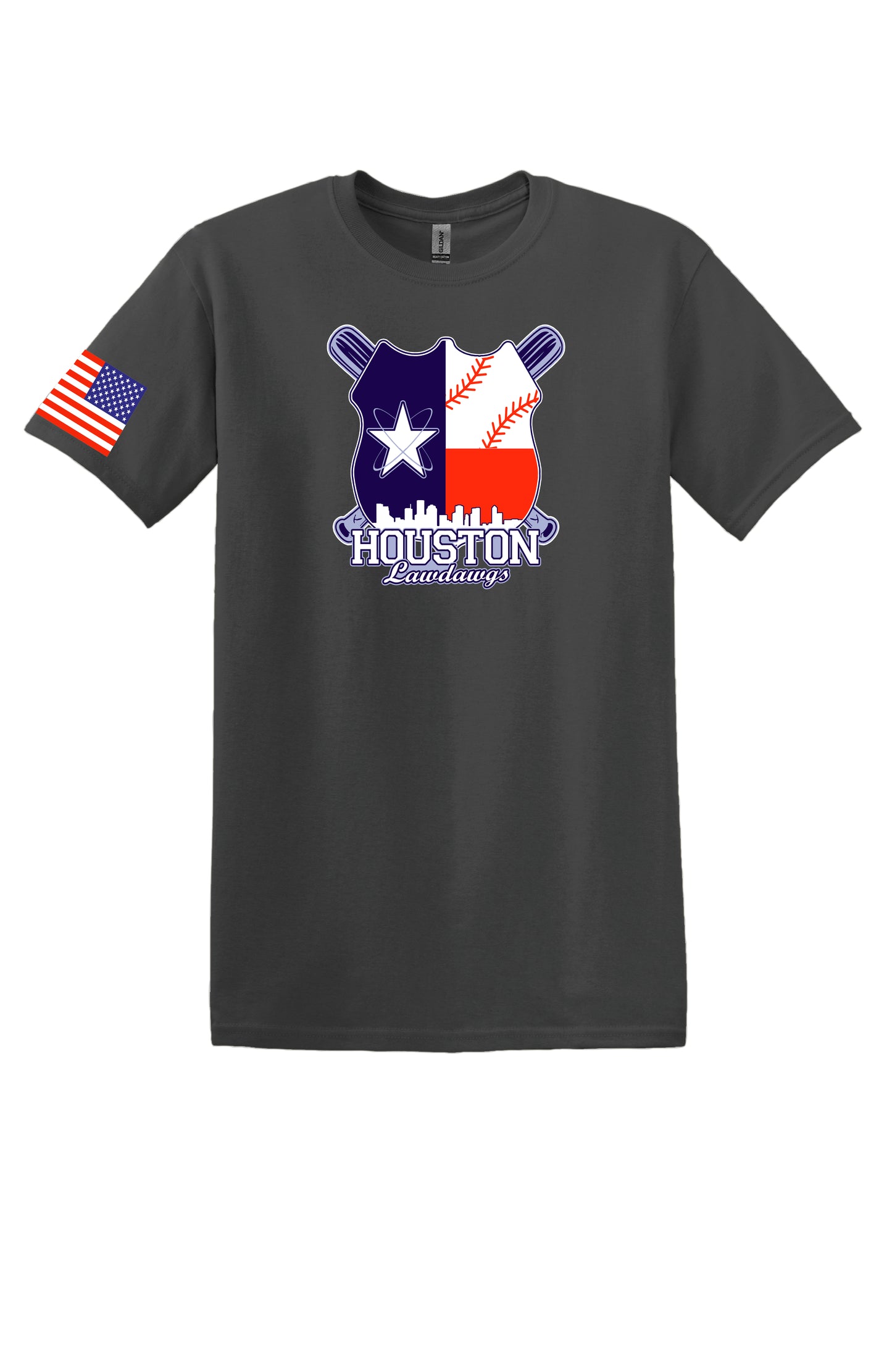 Lawdawgs Shield T Shirt Dark Gray