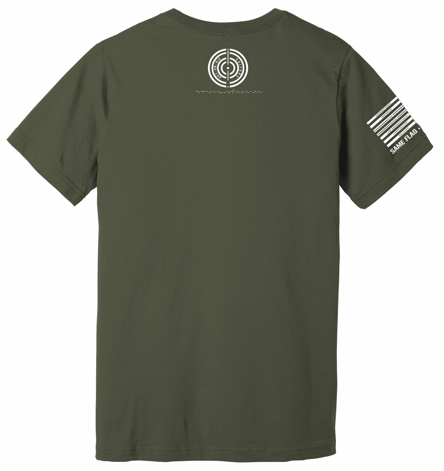 OG Green Camo t-shirt back print with white design