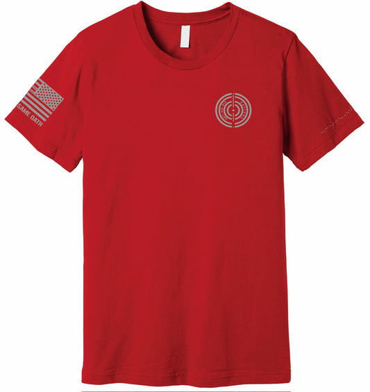 R.E.D. Friday t-shirt back print with flag emoji