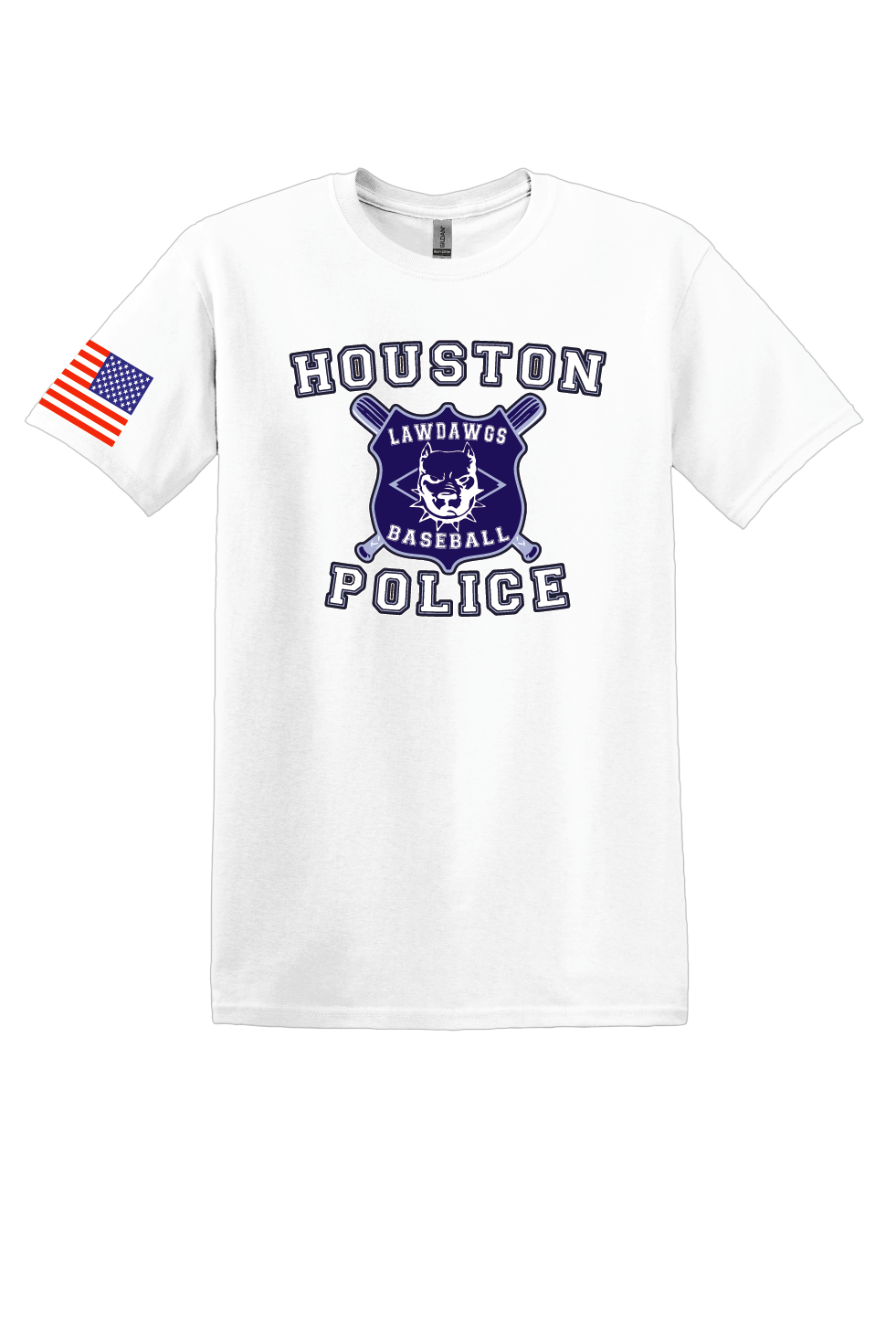 Houston Lawdawgs White Logo T Shirt