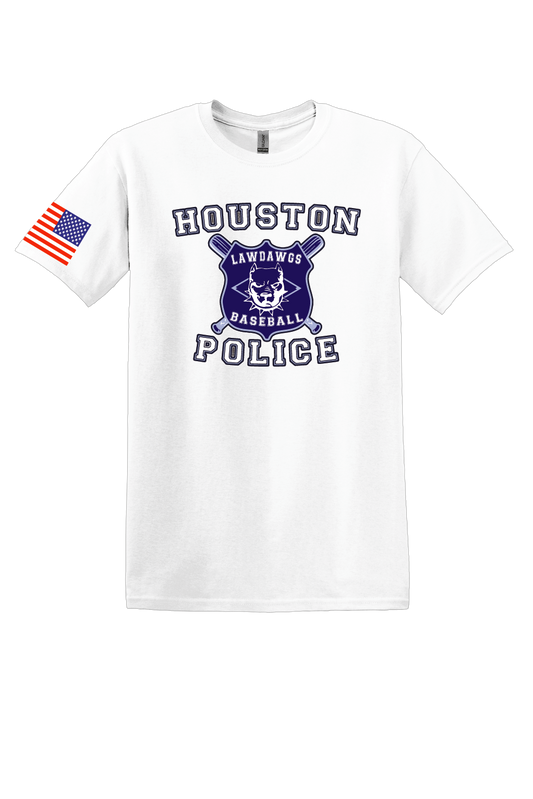 Houston Lawdawgs White Logo T Shirt