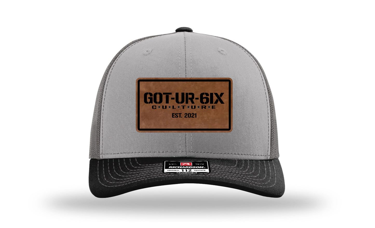 GOT-UR-6IX Leather Patch Trucker Hats - Rectangle