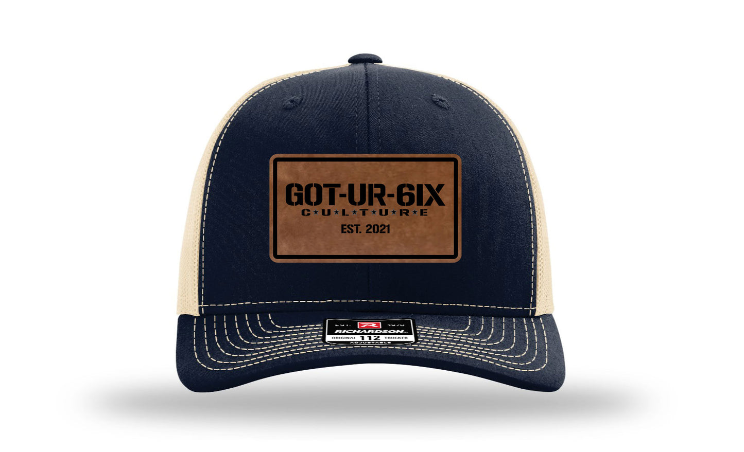 GOT-UR-6IX Leather Patch Trucker Hats - Rectangle