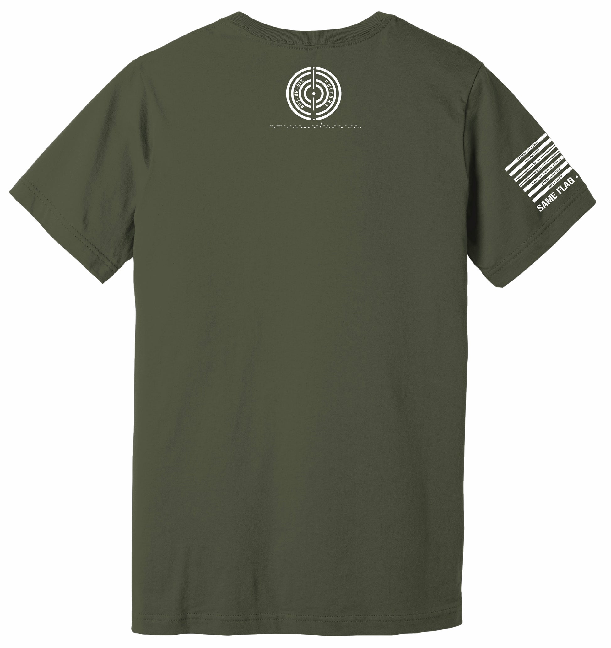 OG Green Camo t-shirt back print with white design