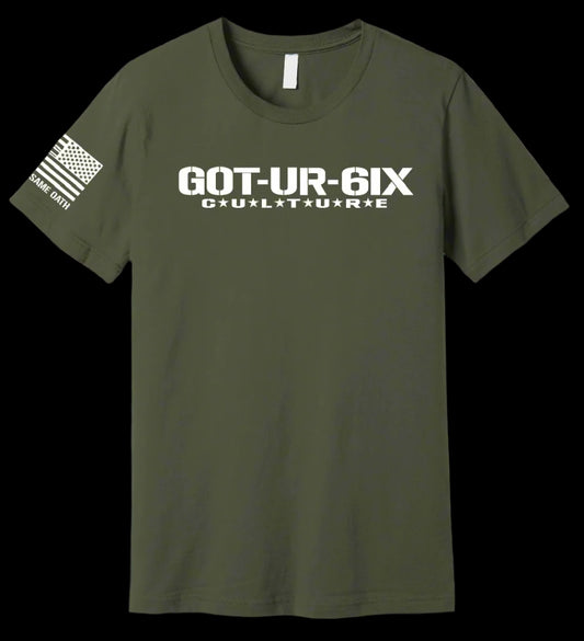 OG green camo honor the brave t-shirt front view army green
