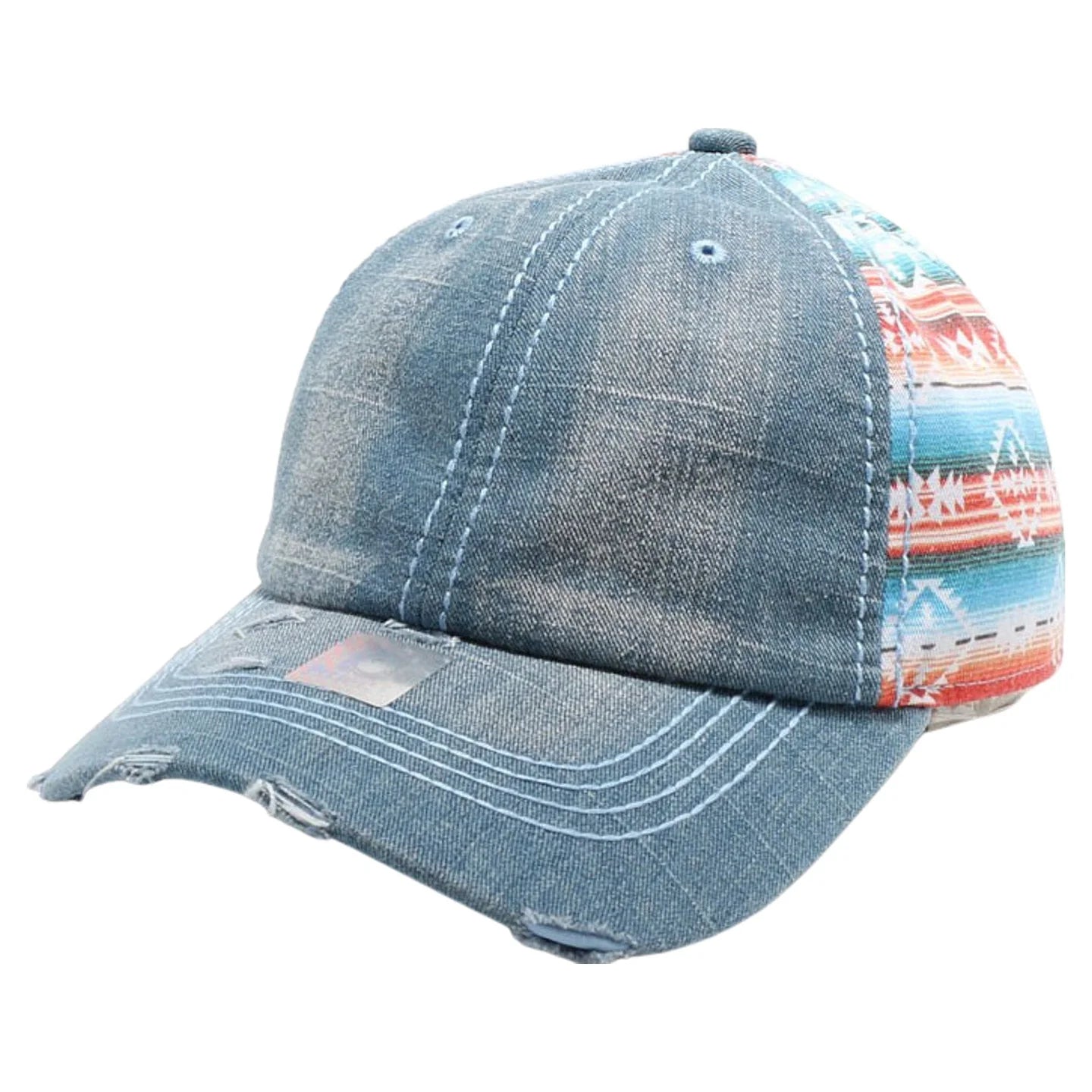 Pit Bull Cambridge PB700P Ponytail Unstructured Denim Mesh Hat