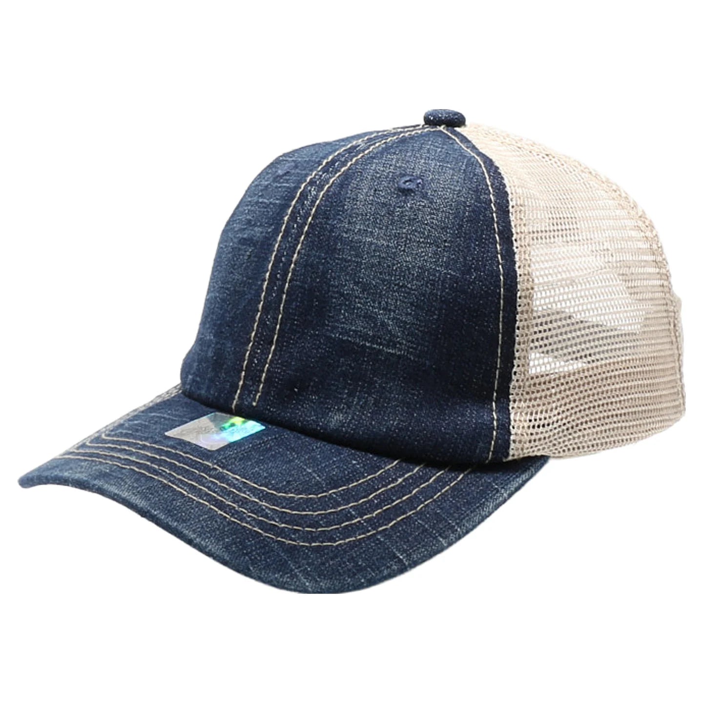 Pit Bull Cambridge PB221 Pigment Dyed Mesh Trucker Hat - Low Profile Vintage Snapback Cap Blank
