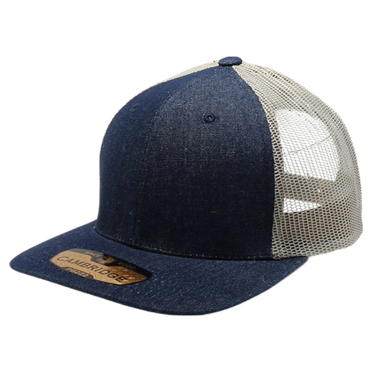 PB222D Denim Meshback Trucker Hat Blank