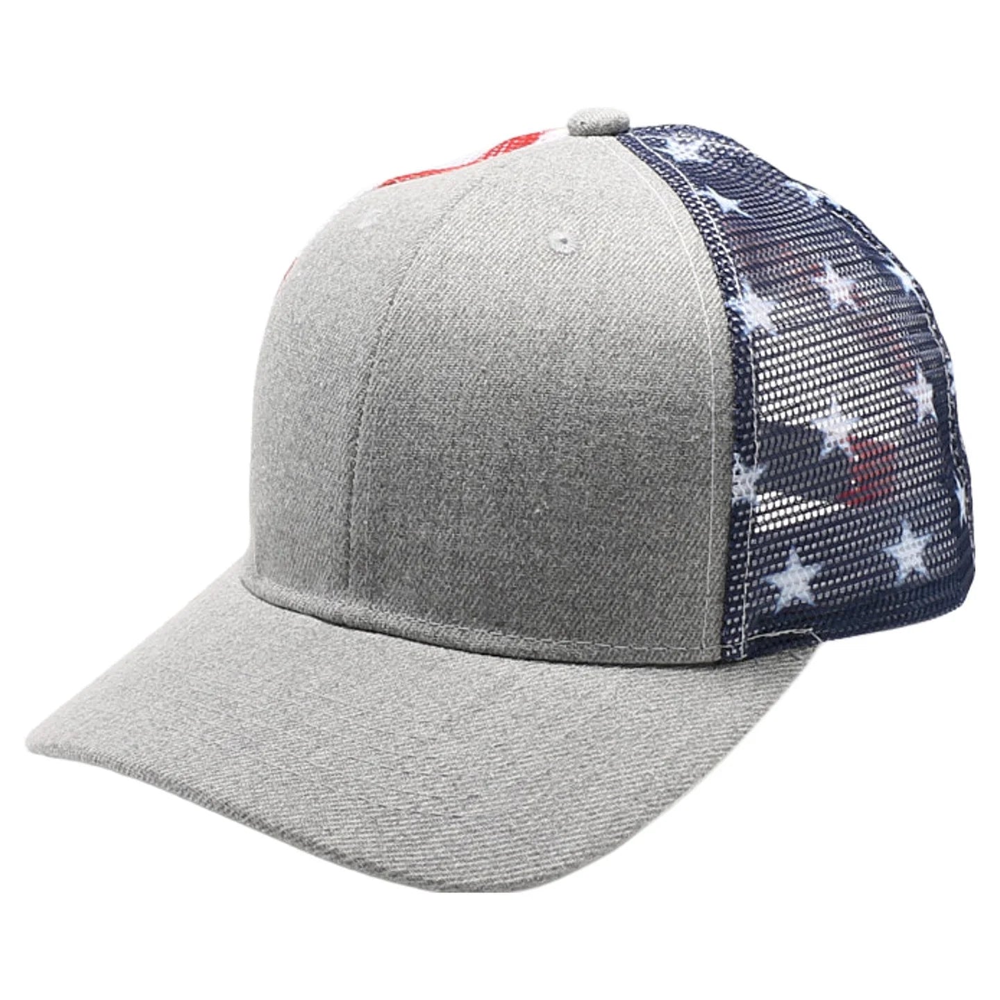 Pit Bull Cambridge PB224 Blank Tactical Operator Trucker Hat - US Flag Meshback Snapback Cap Blank