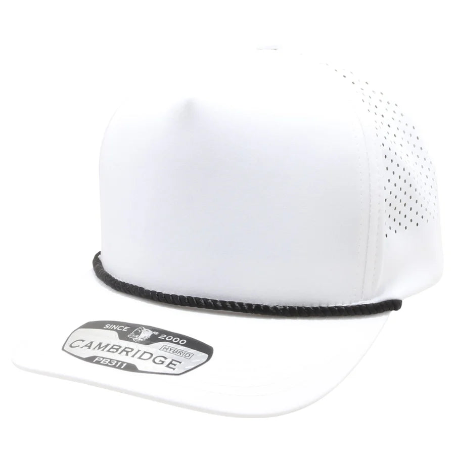 PB311 Cambridge High Frame Hybrid Perforated (5 Panel) Rope Hat