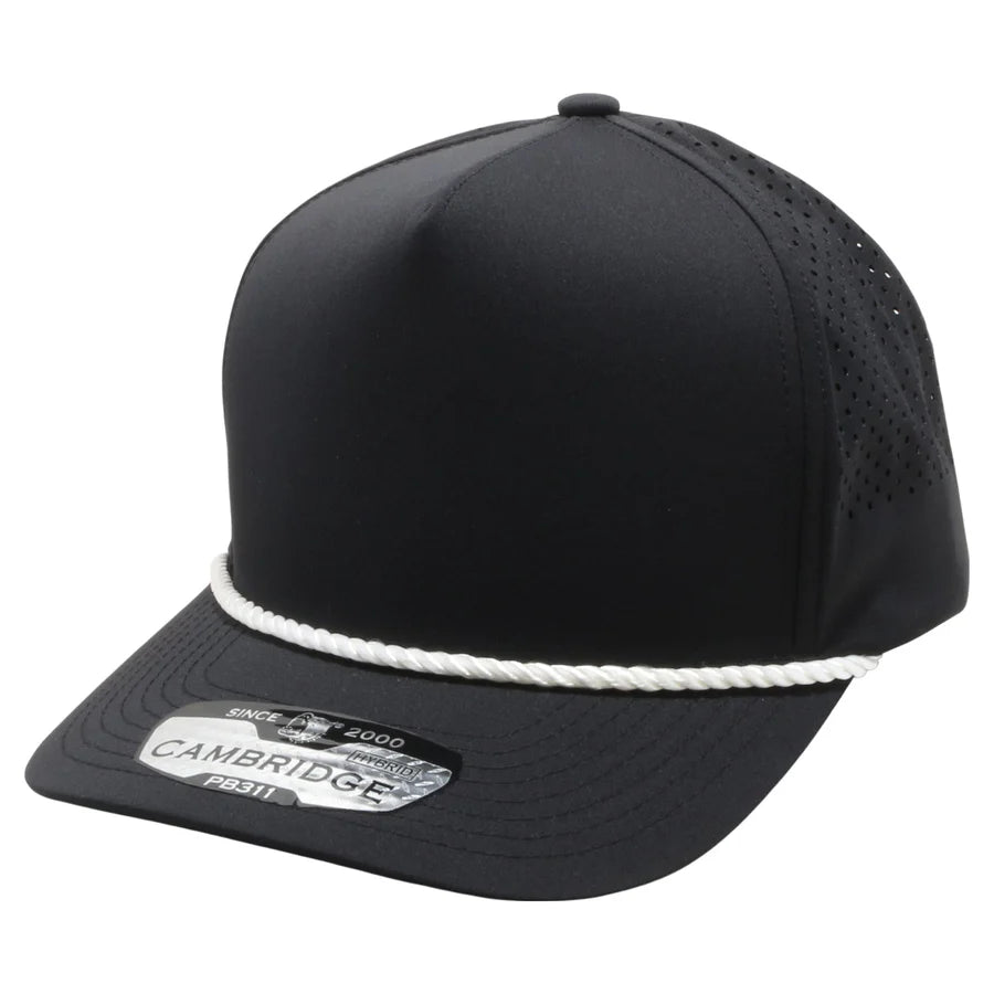 PB311 Cambridge High Frame Hybrid Perforated (5 Panel) Rope Hat