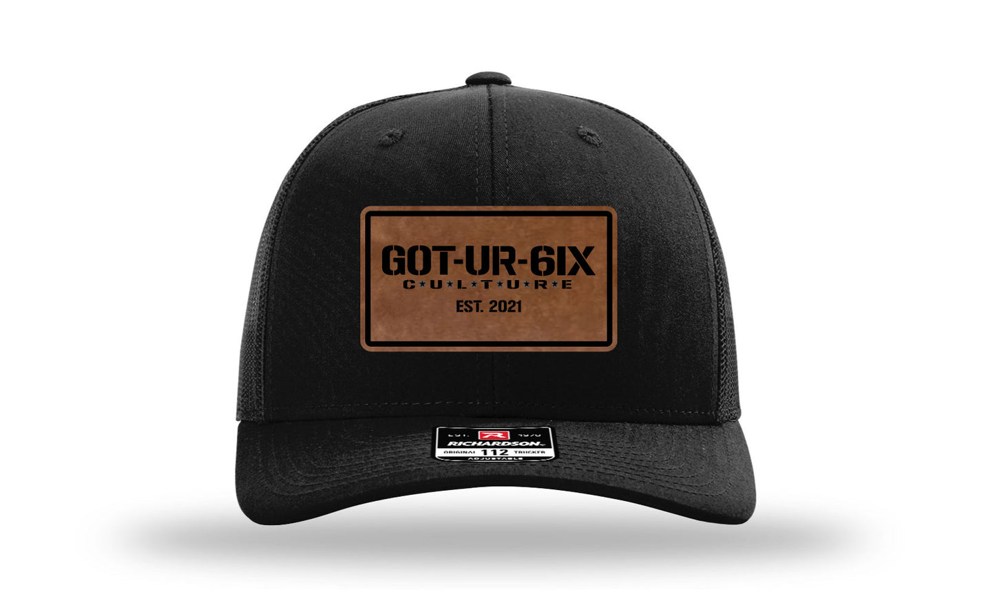 GOT-UR-6IX Leather Patch Trucker Hats - Rectangle