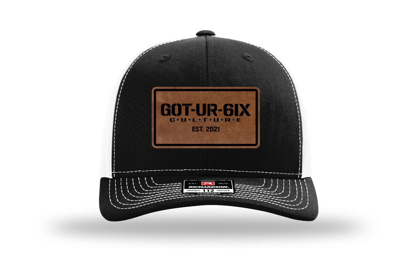 GOT-UR-6IX Leather Patch Trucker Hats - Rectangle