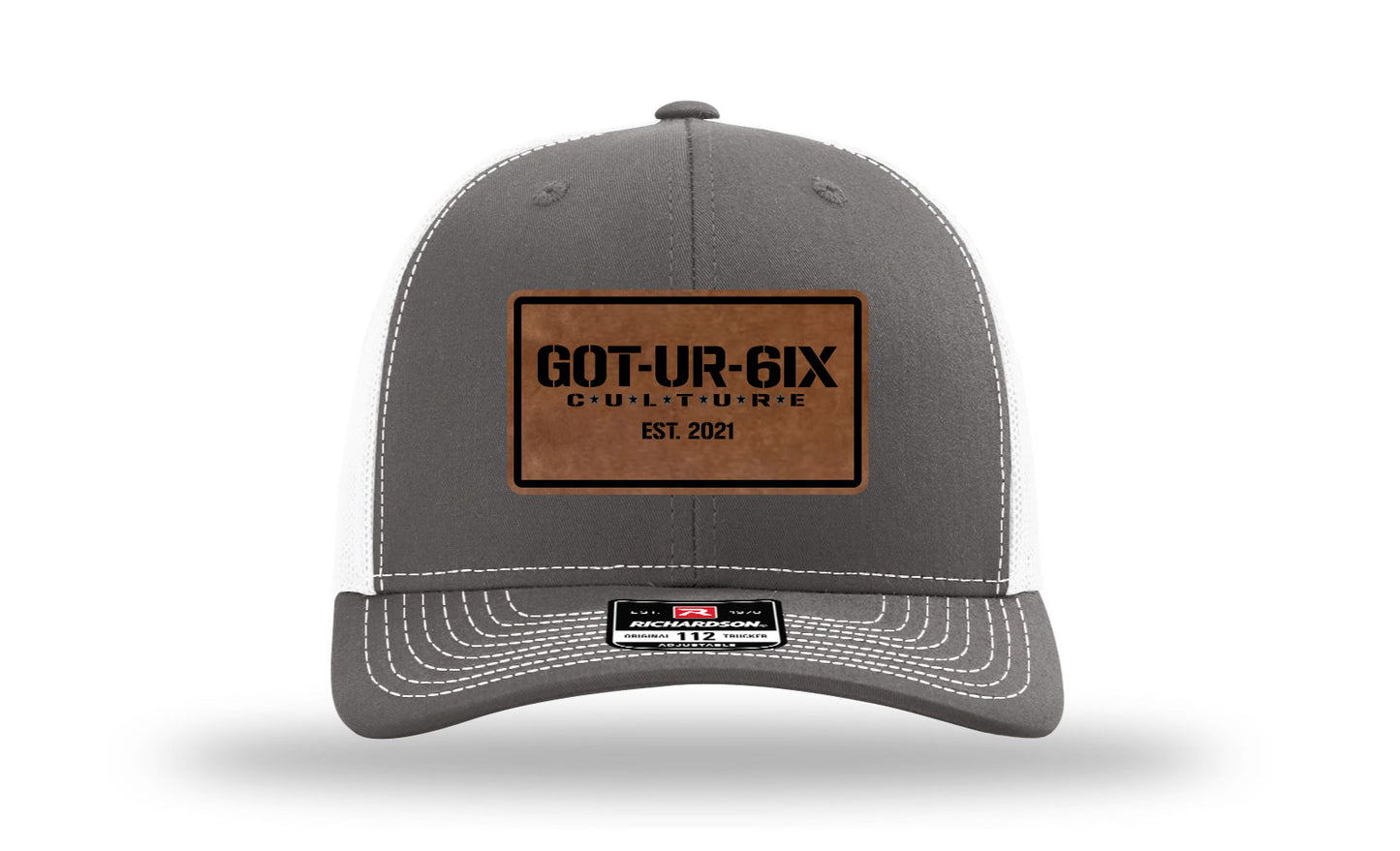 GOT-UR-6IX Leather Patch Trucker Hats - Rectangle